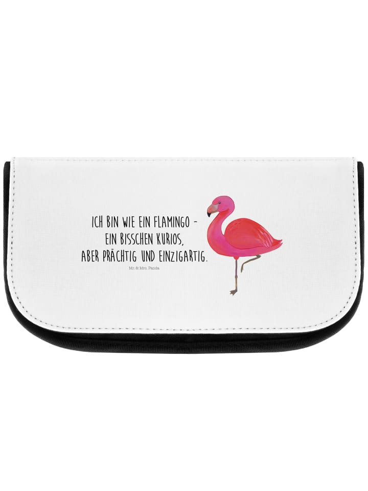 Mr. & Mrs. Panda Kosmetiktasche Flamingo Classic mit Spruch in Weiß günstig kaufen onesize