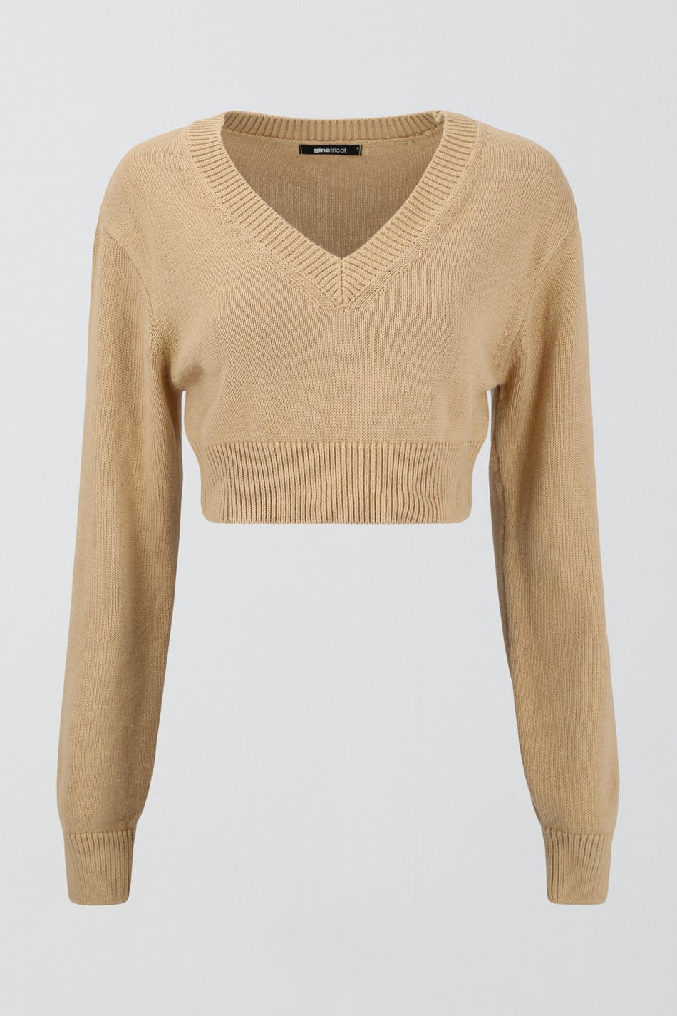 V-neck knitted sweater