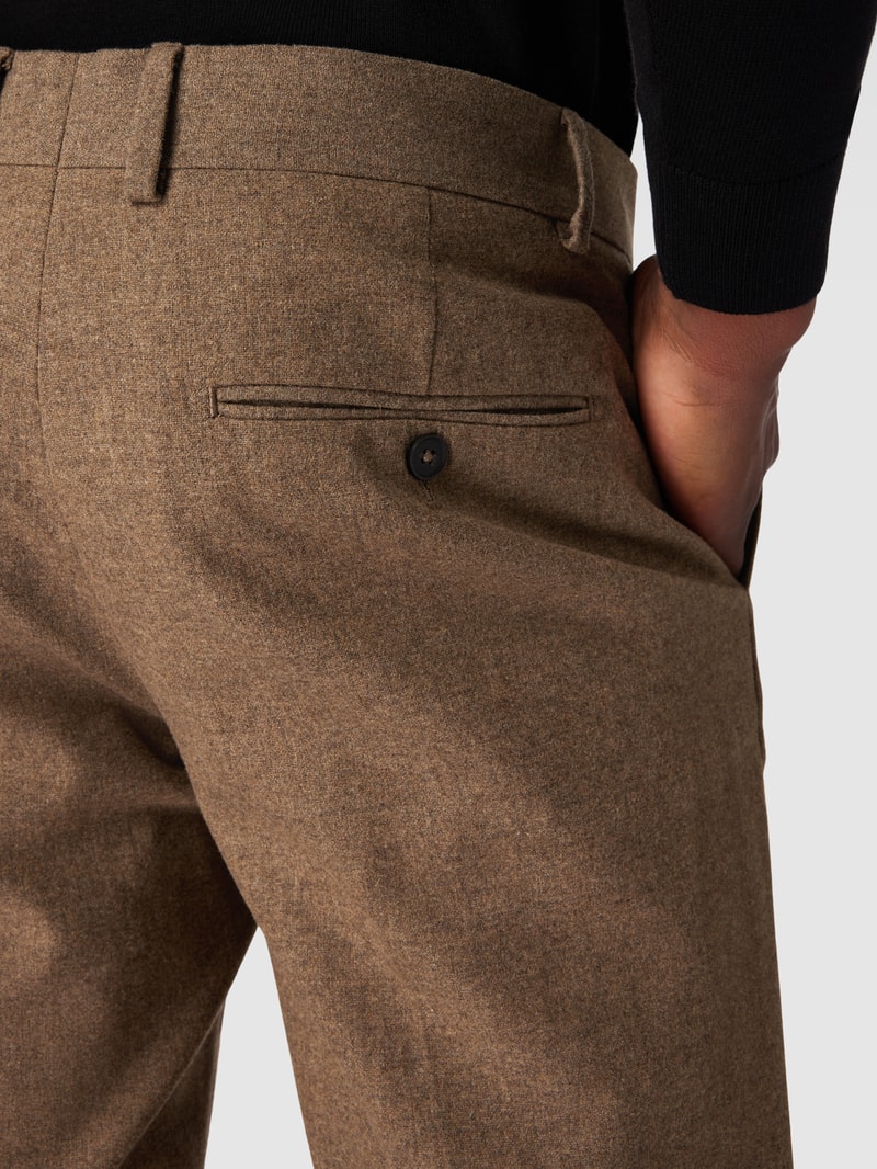 Slim Fit Sakko mit Brusttasche Modell 'MARK' in hellbraun