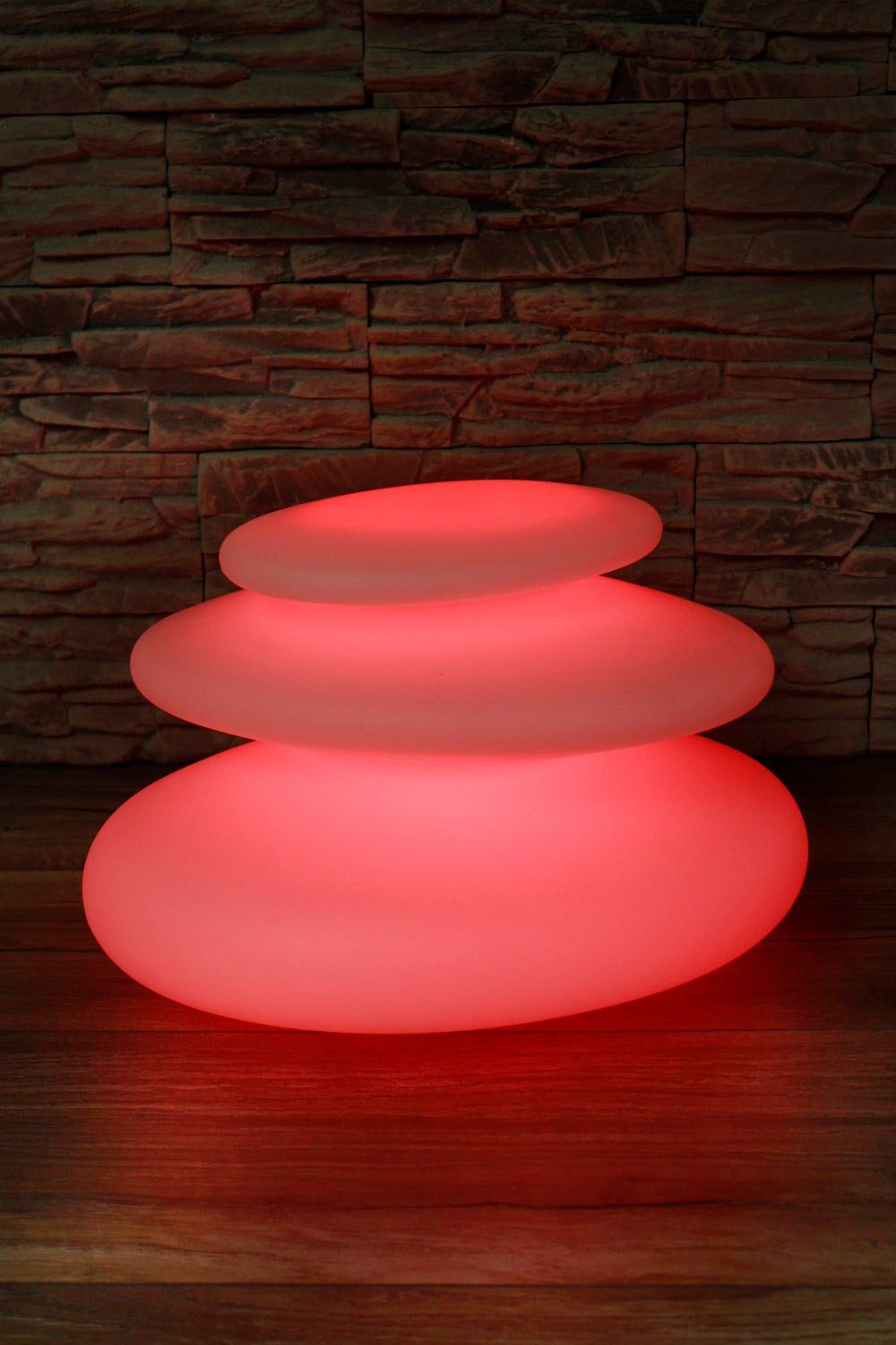 Arnusa Kugelleuchte Flatstones mobile Lampe, Dimmfunktion, LED fest integriert, 16 Leuchtfarben per Fernbedienung wählbar, mit Fernbedienung und Farbwechsel, Akku-Funktion