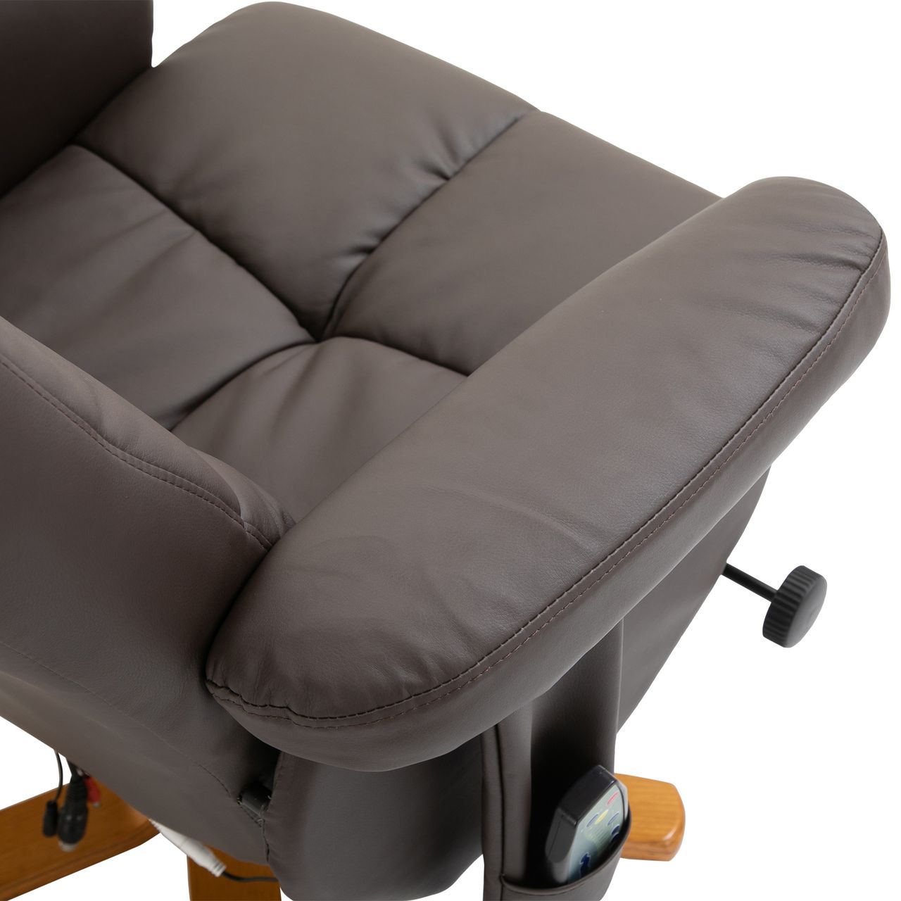 HOMCOM Massagesessel mit Fußhocker Relaxsessel  Braun