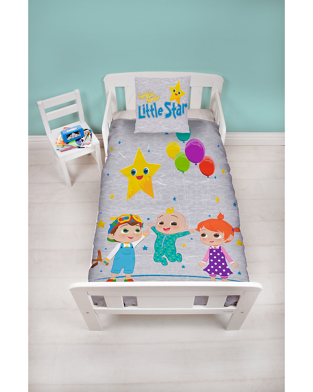Kinderbettwäsche CoComelon, Renforcé, 100 x 135 + 40 x 60 cm