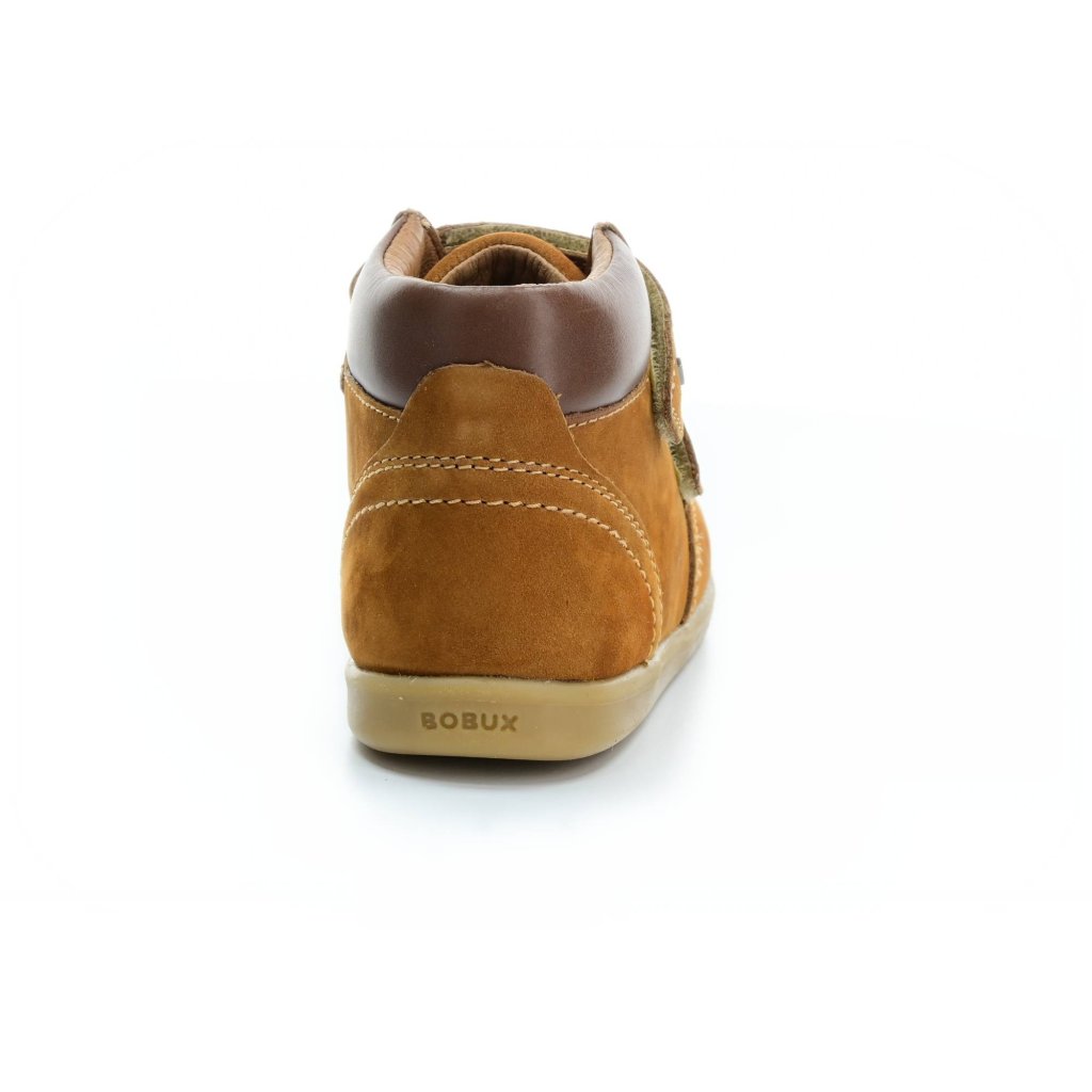 Bobux Timber Mustard braune Barfuß-Stiefeletten