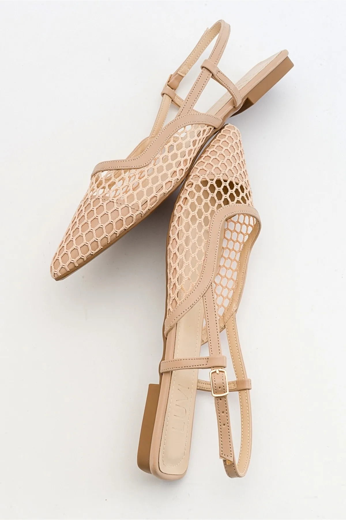 LuviShoes  Brace Beige Skin Damensandalen