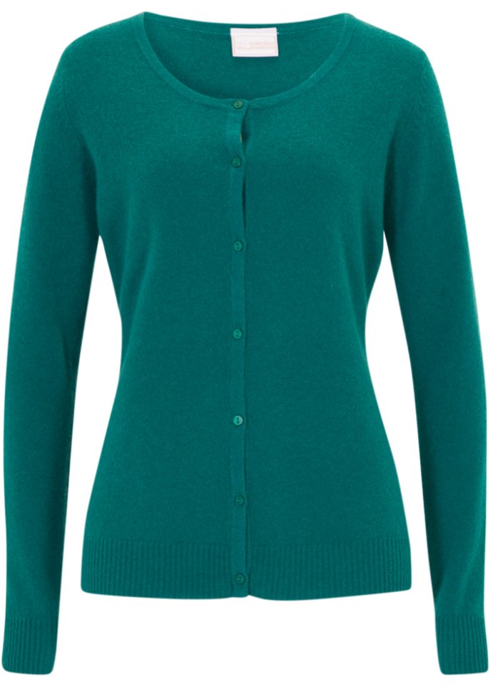 Wollstrickjacke mit Good Cashmere Standard®-Anteil
