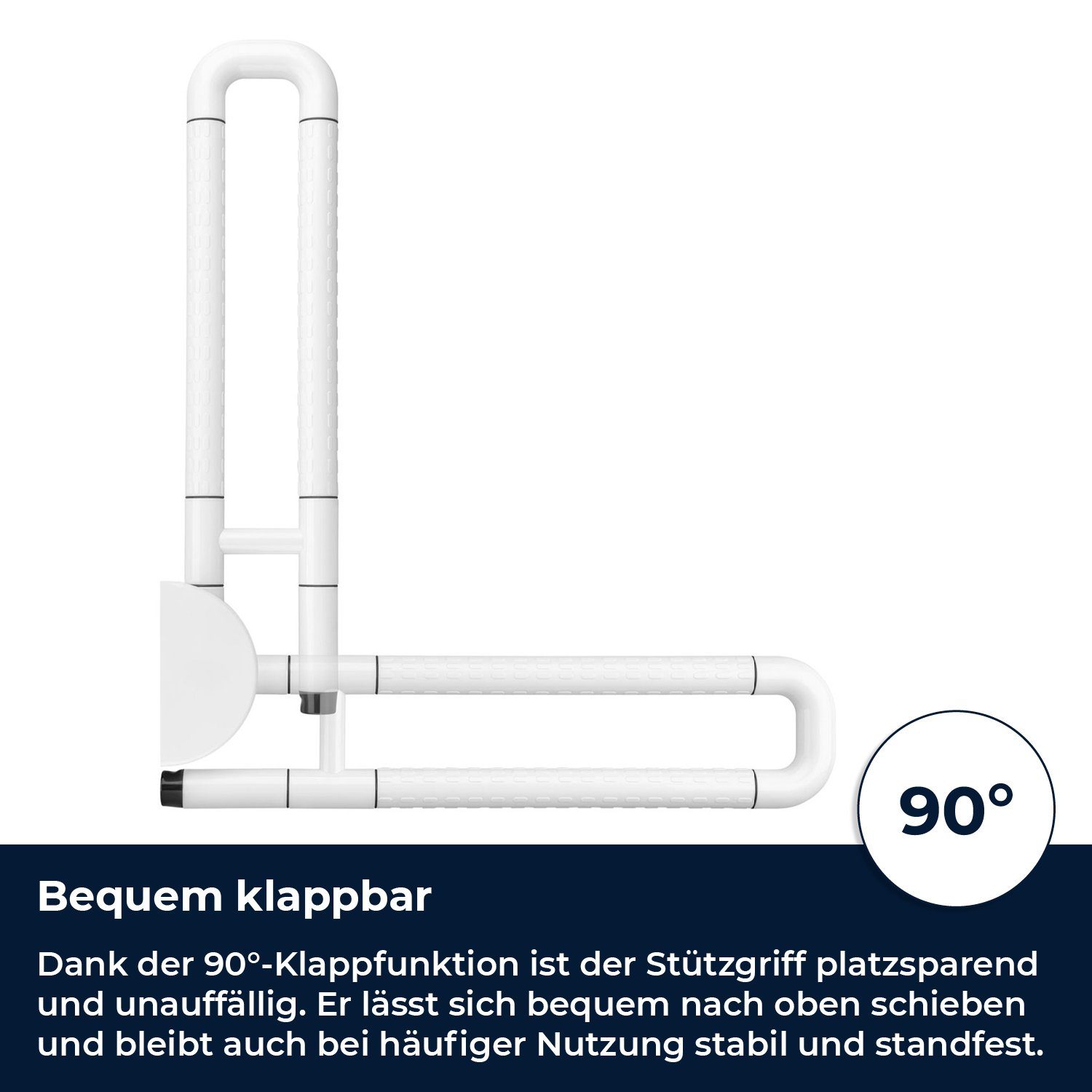 flexilife Haltegriff Klappbarer Toiletten Stützgriff zur Wandmontage belastbarer
