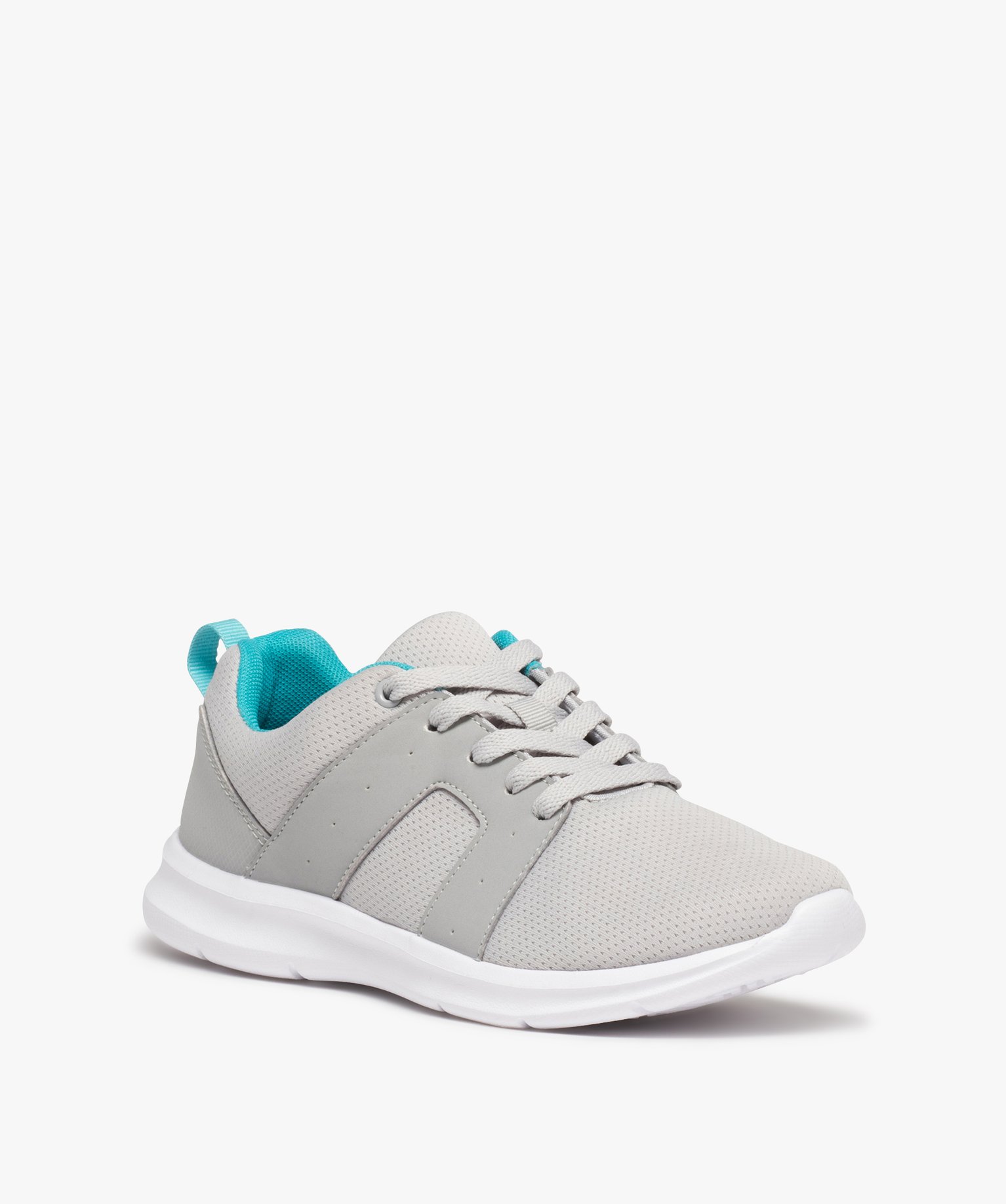 Baskets running en textile uni extralégères femme gris | GEMO