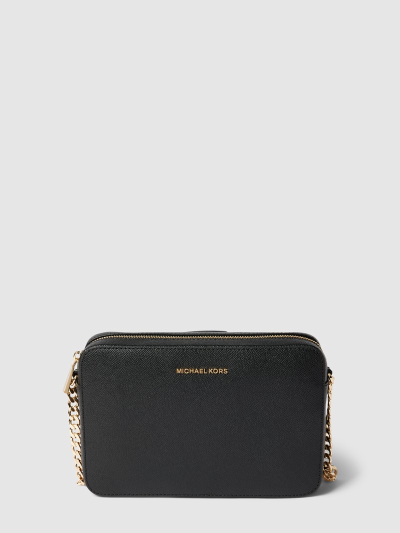 Handtasche mit Strukturmuster Modell 'JET SET' in schwarz