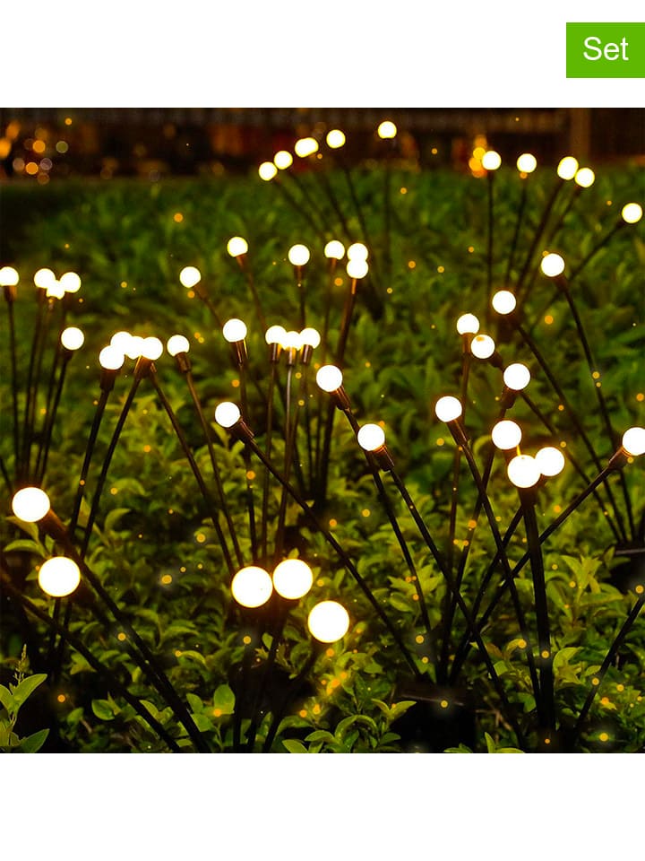 lumisky 3er-Set: LED-Solarleuchten in Schwarz - (H)70 cm günstig kaufen onesize
