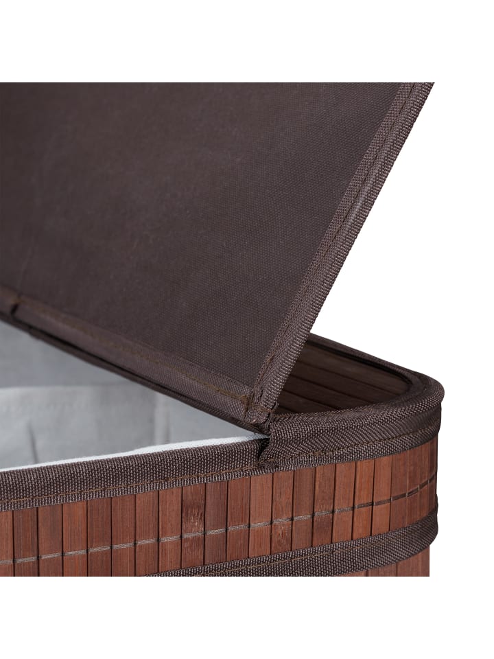 relaxdays Wäschekorb in Braun - (B)55 x (H)63 x (T)35 cm günstig kaufen onesize