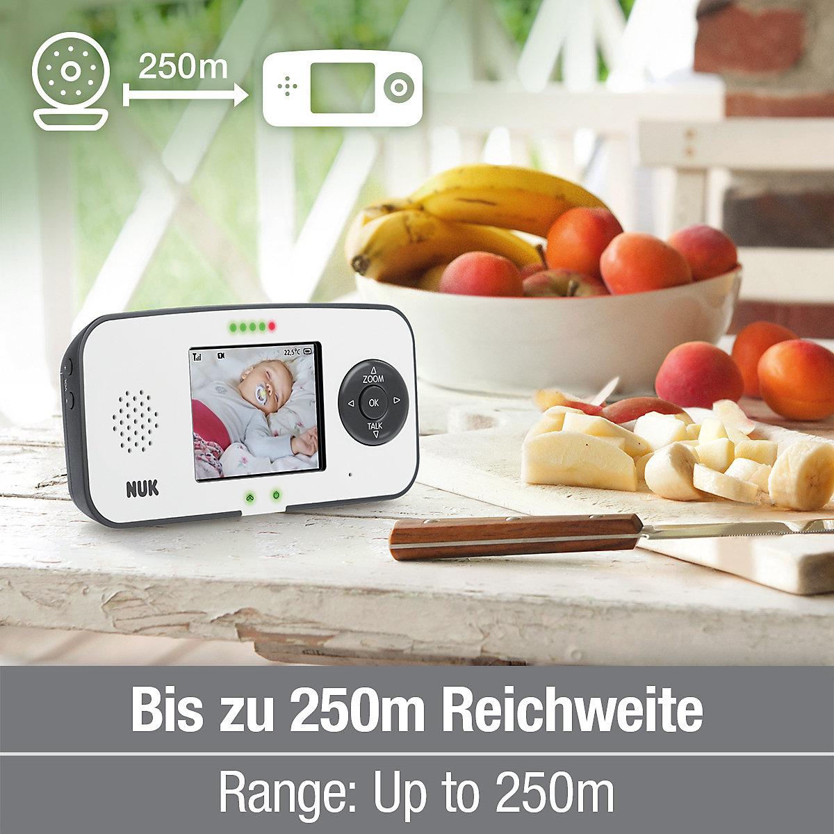 NUK Eco Control Video Display 550VD, digitales Babyphone mit Eco-Mode, Video Funktion und Full-Eco-Control