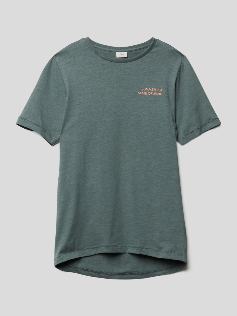 T-Shirt mit Motiv-Print in dunkelgrün