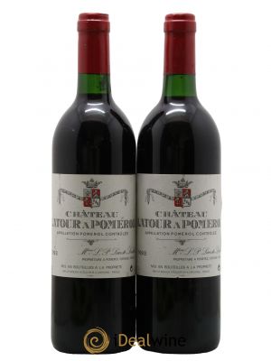 Château Latour à Pomerol  1993 - Lot de 2 Bouteilles