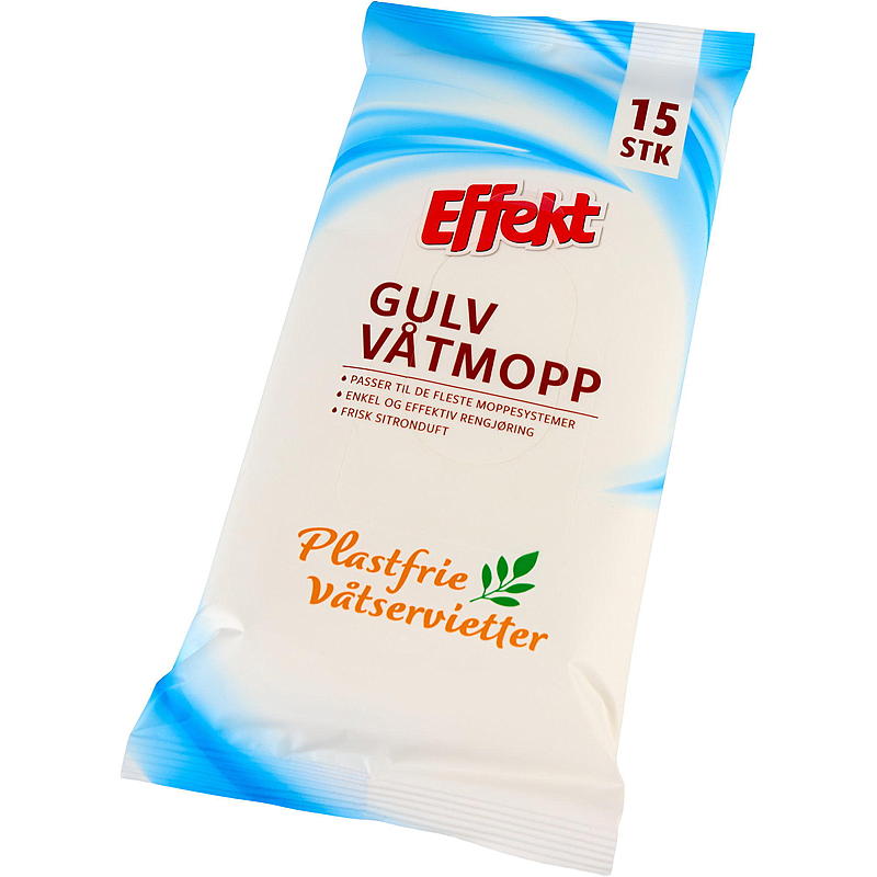 Effekt Våtmopp engangs 15 stk plastfri Effekt