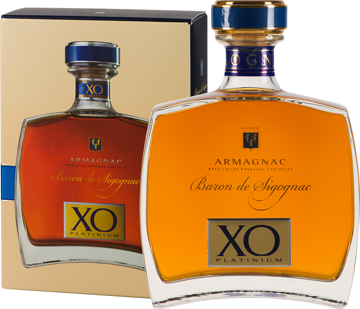 Baron de Sigognac Armagnac Platinium XO 0,7 Liter im Geschenkkarton