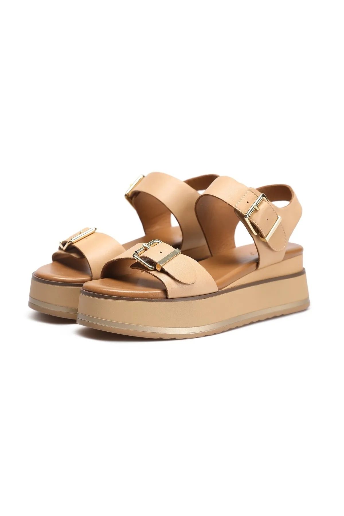 INUOVO  Sandalette - Braun - Flacher Absatz