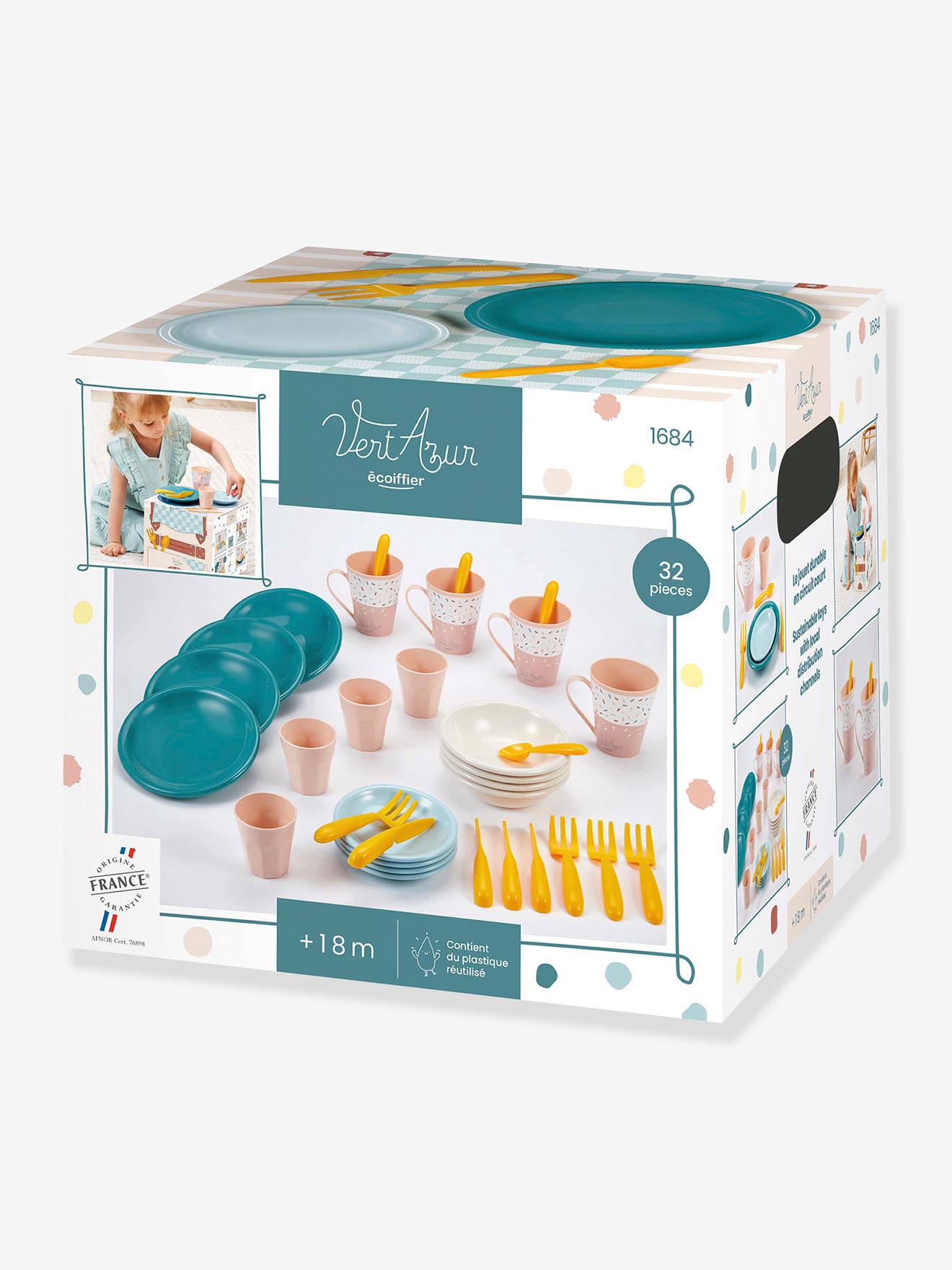 Ecoiffier Kinder Picknick-Set VERT AZUR ECOIFFIER - blau