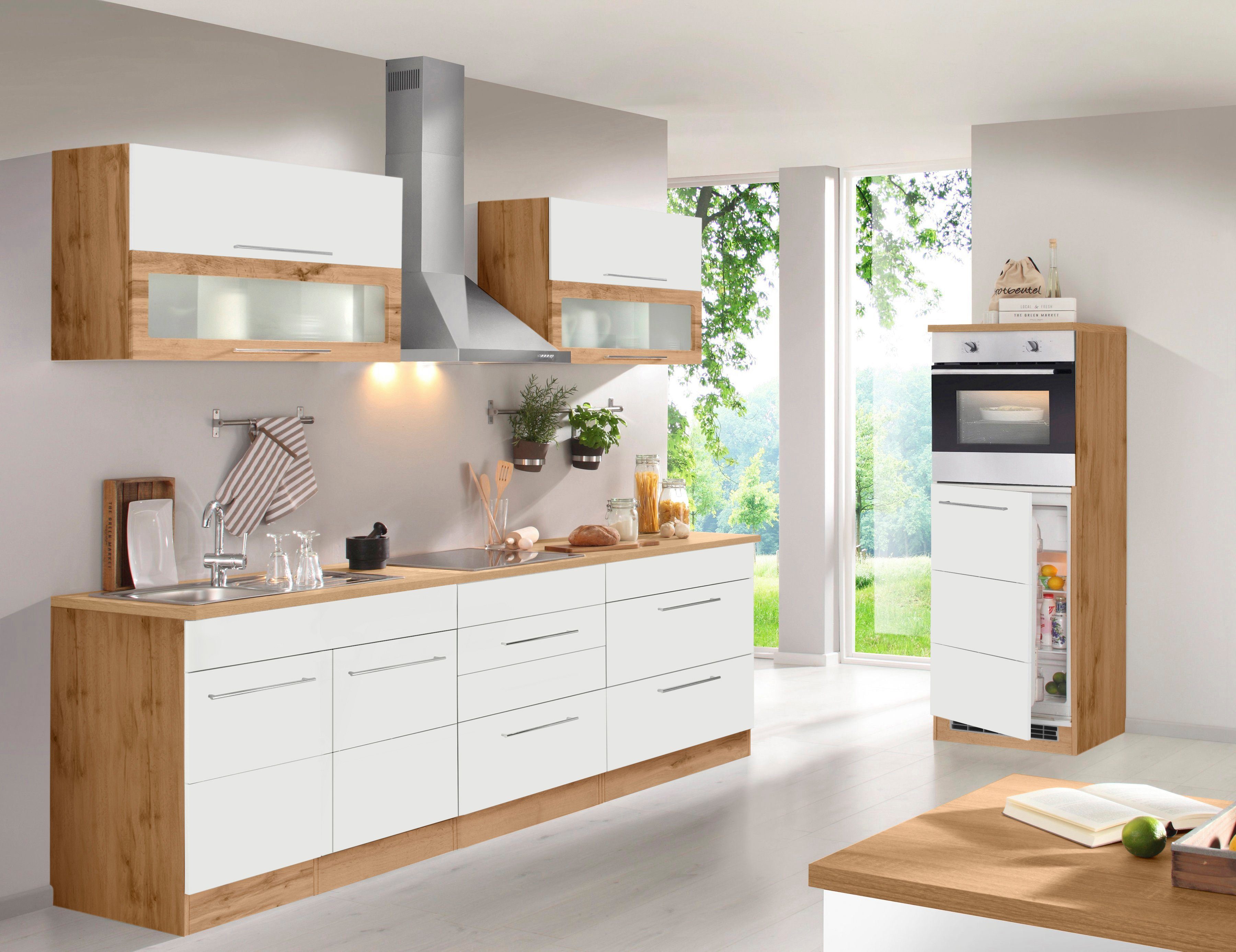 HELD MÖBEL Küchenzeile Wien, Breite 340 cm, wahlweise mit E-Geräten und Induktion