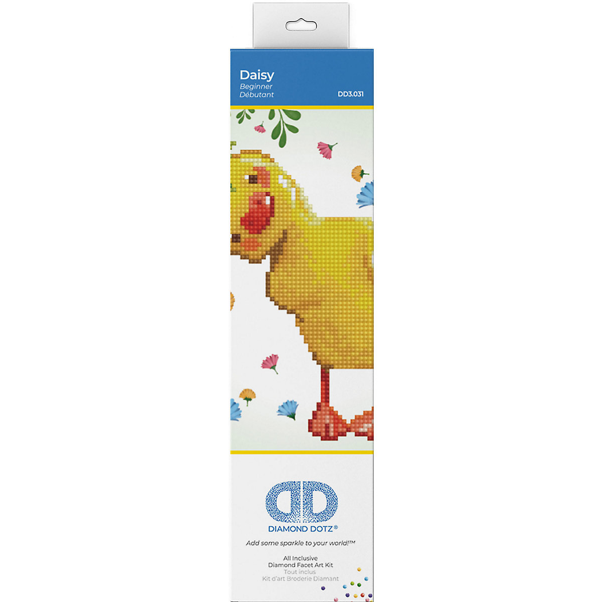 DIAMOND DOTZ® Original Diamond Painting Set Küken "Daisy" 25 x 23 cm ab 6 Jahren (DD3.031)