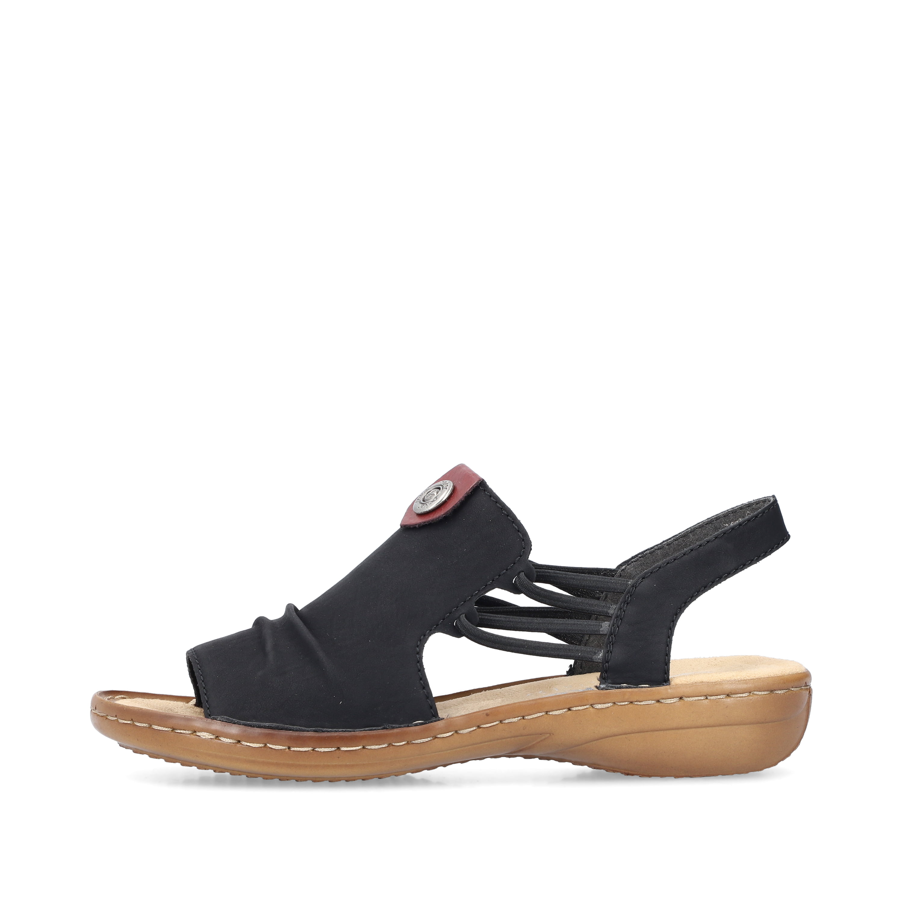 Rieker Damen Riemchensandalen asphaltschwarz