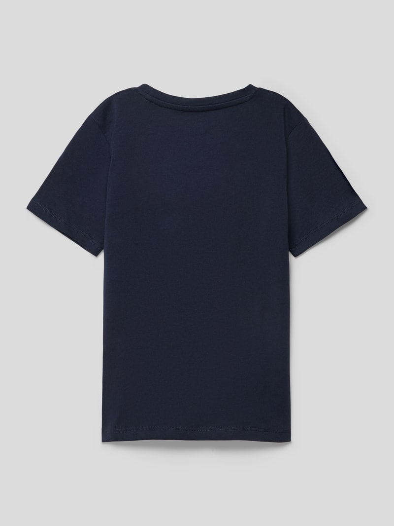 T-Shirt mit Motiv-Print in marineblau