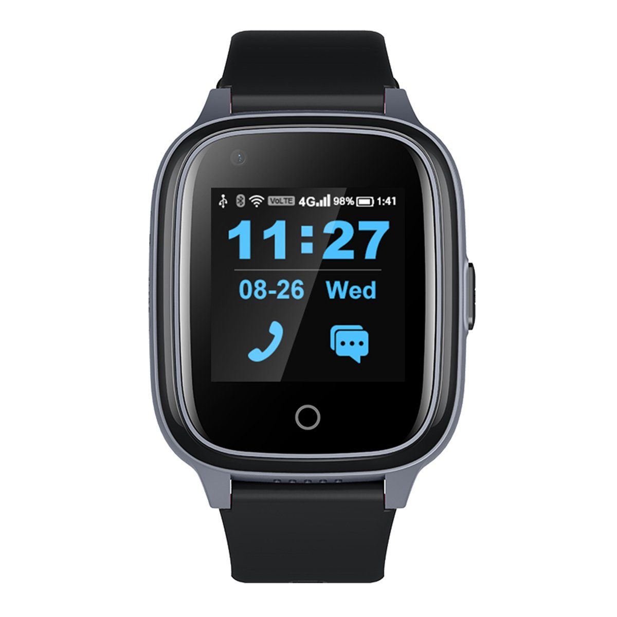 SaveFamily Senior Smartwatch (3,56 cm/1,4 Zoll, Android), inkl. magnetisches Ladekabel, Seniorenuhr, Senior Watch, LTE Watch, hypoallergenes Armband