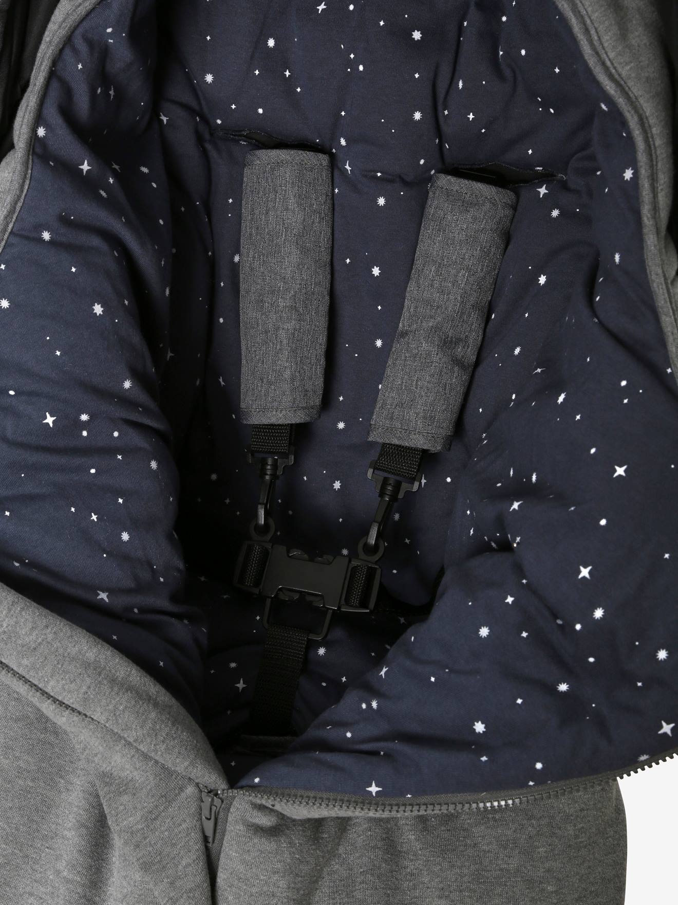 Vertbaudet Sweat-Fußsack für Kinderwagen Oeko-Tex - nachtblau
