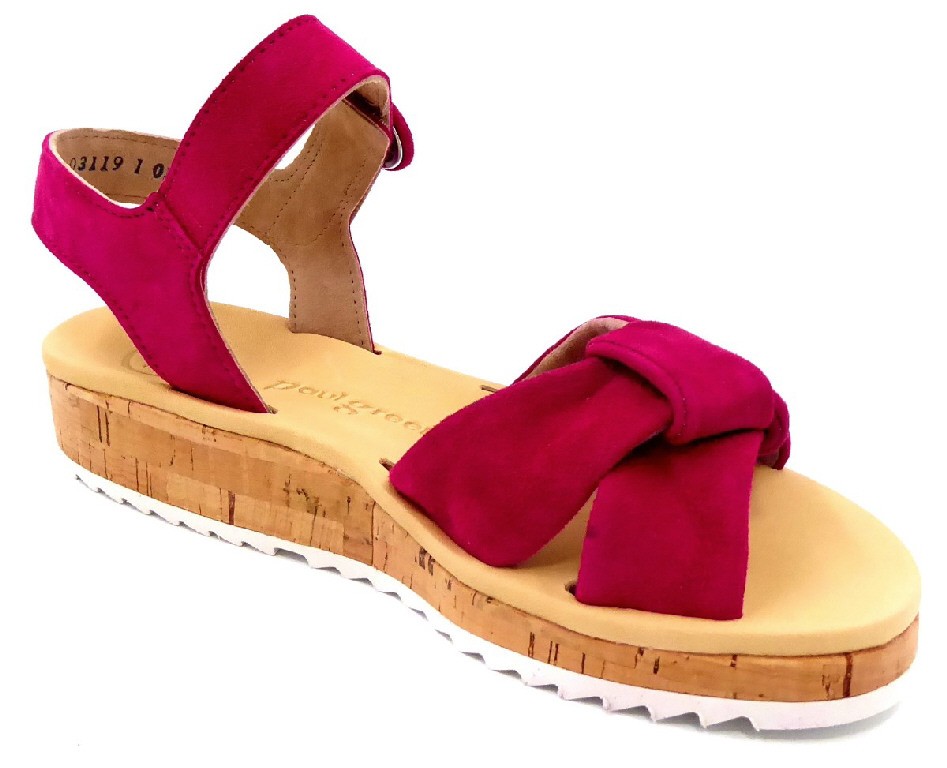 PAUL GREEN Keilsandalen lila/pink