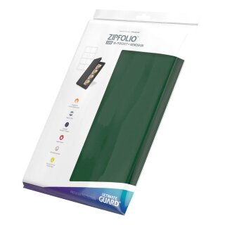 Ultimate Guard 8-Pocket QuadRow Zipfolio Xenoskin Grün