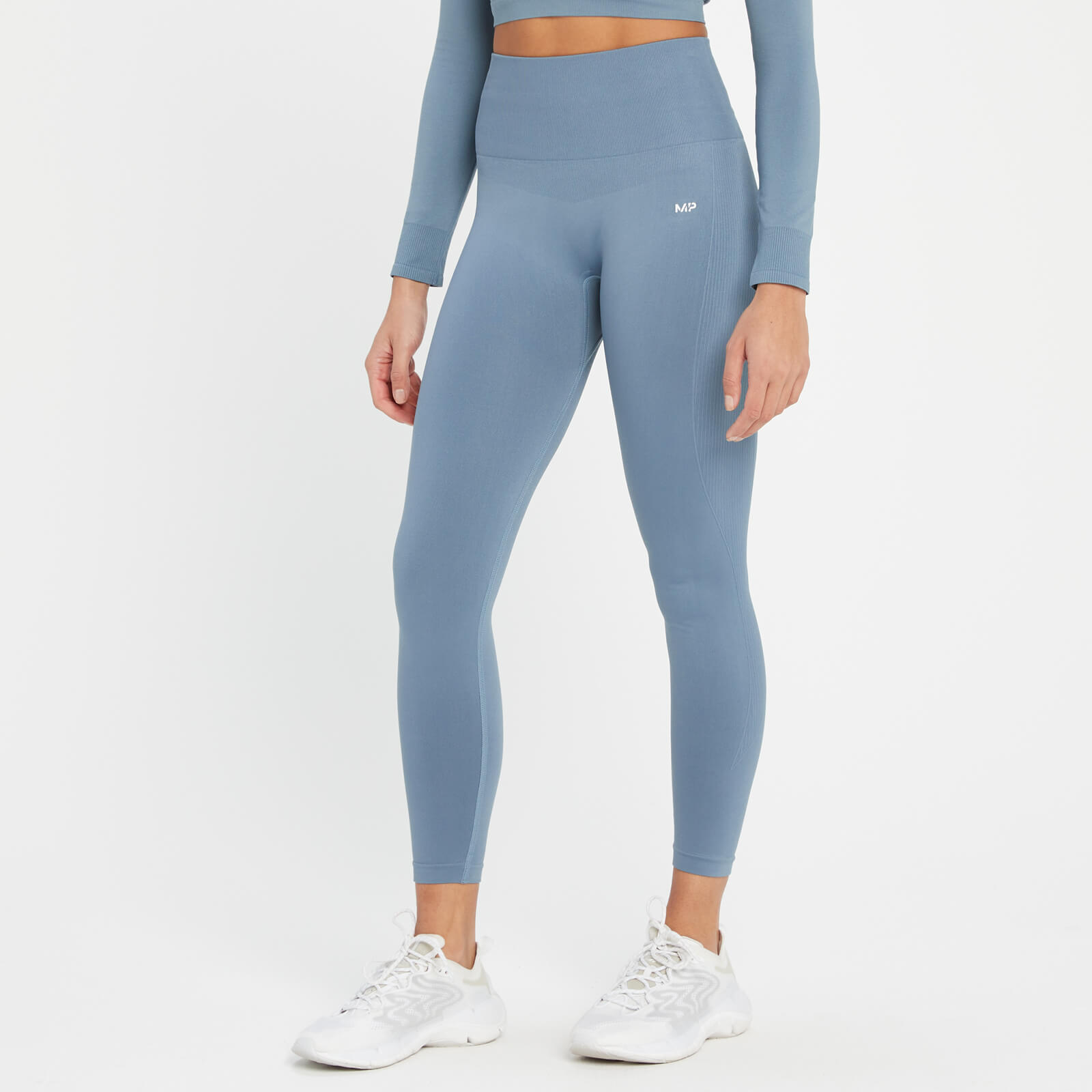 Legging ⅞ sans coutures MP Shape pour femmes – Bleu galet