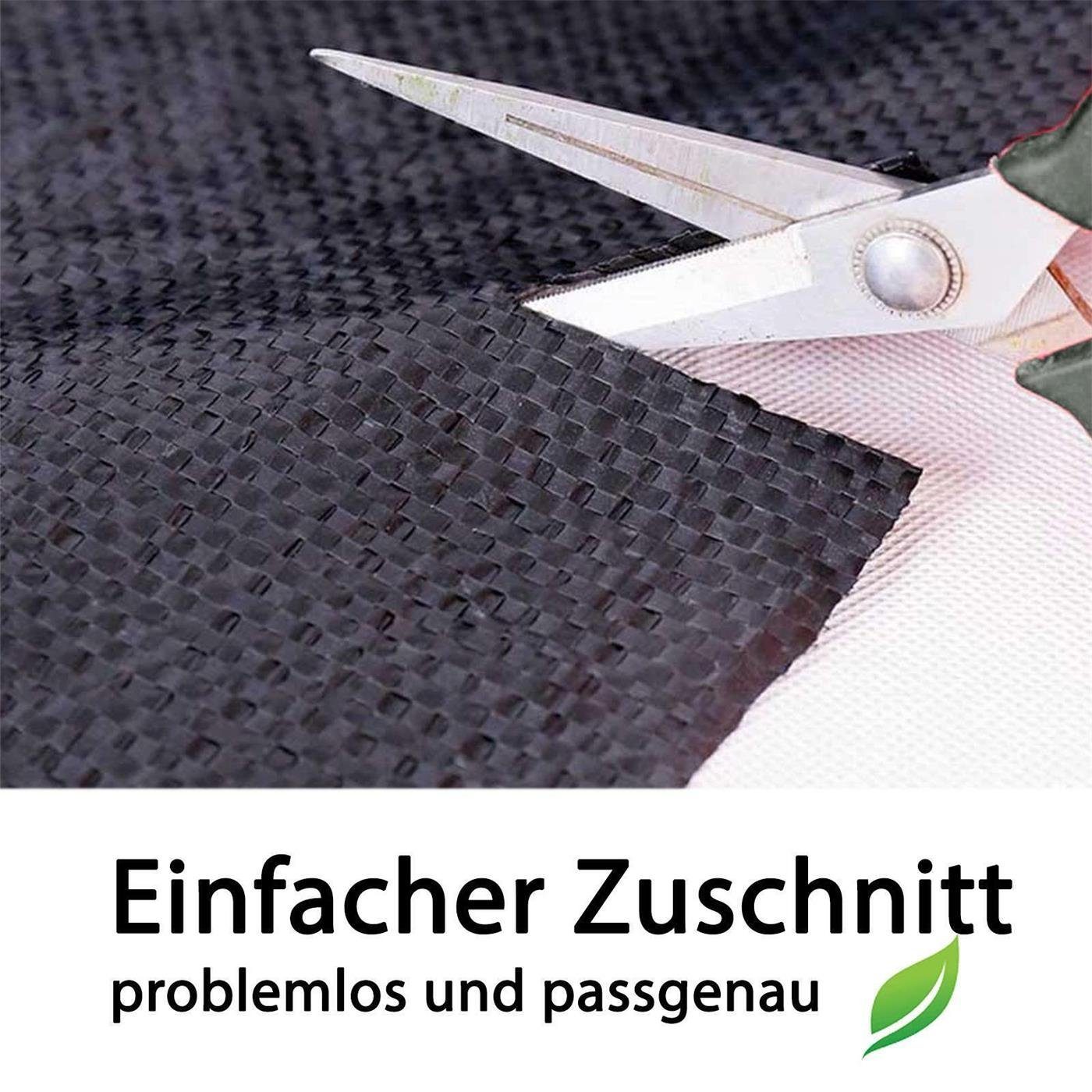 VERCO Unkrautvlies 50 m² auf 1x 50m Rolle mit 1m Breite, (Verlege Unkraut Vließ, 1-St., aufgerollt), 1 Rolle á 1,00 m x 50,00 m