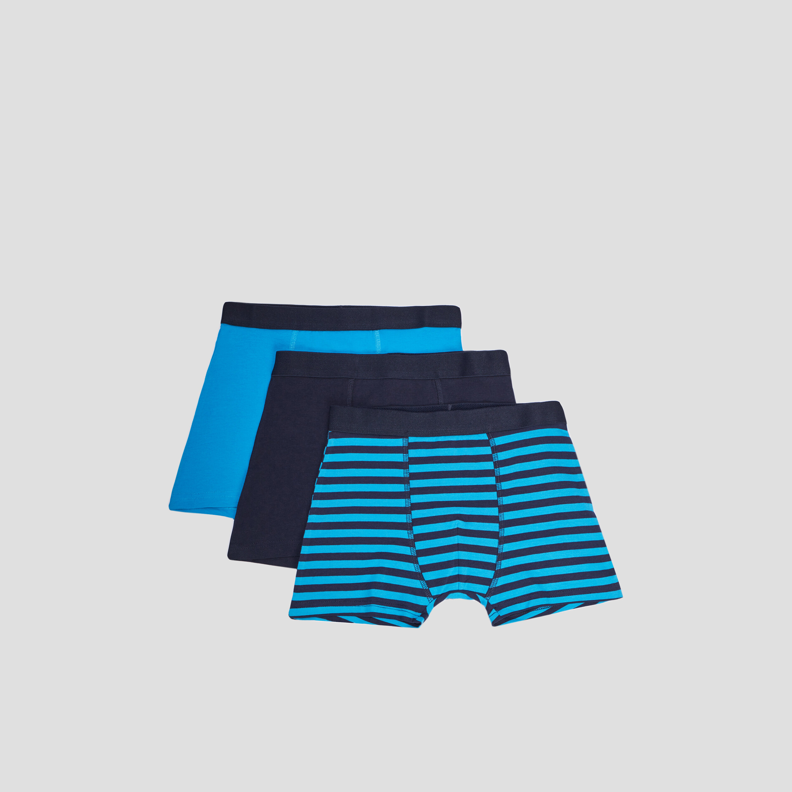 Lot 3 boxers bleu turquoise garçon | La Halle