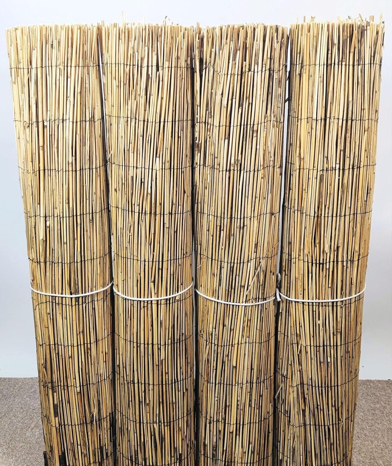 Rattani Weidenzaun 20 Meter (4x5) Schilfrohrzaun, Sichtschutzmatte, Schilfrohrmatte H 100