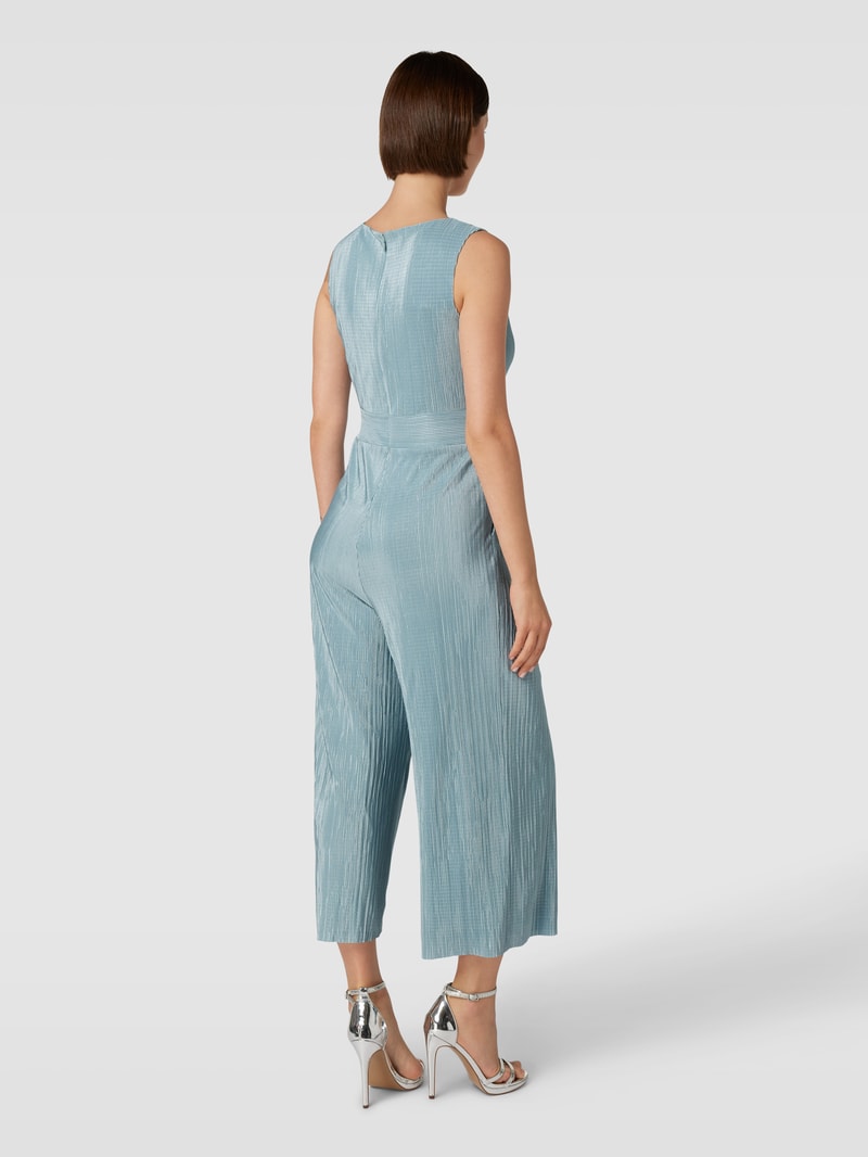 Jumpsuit mit feinen Plisseefalten in schilf