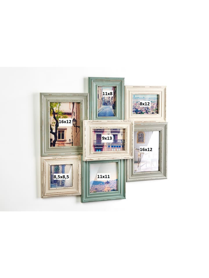 kobolo Bilderrahmen Collage PASTELL7 in Grün günstig kaufen onesize