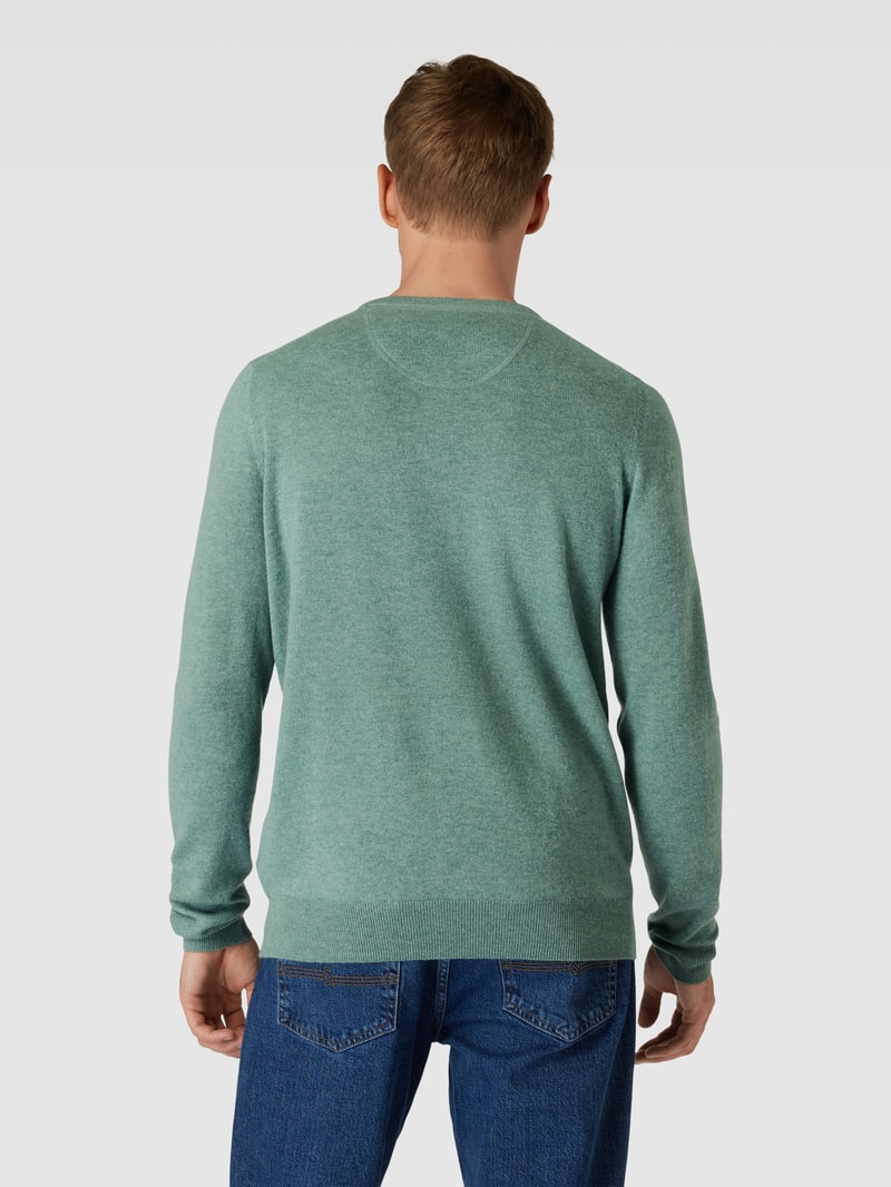 Strickpullover mit Rundhalsausschnitt in lindgrün