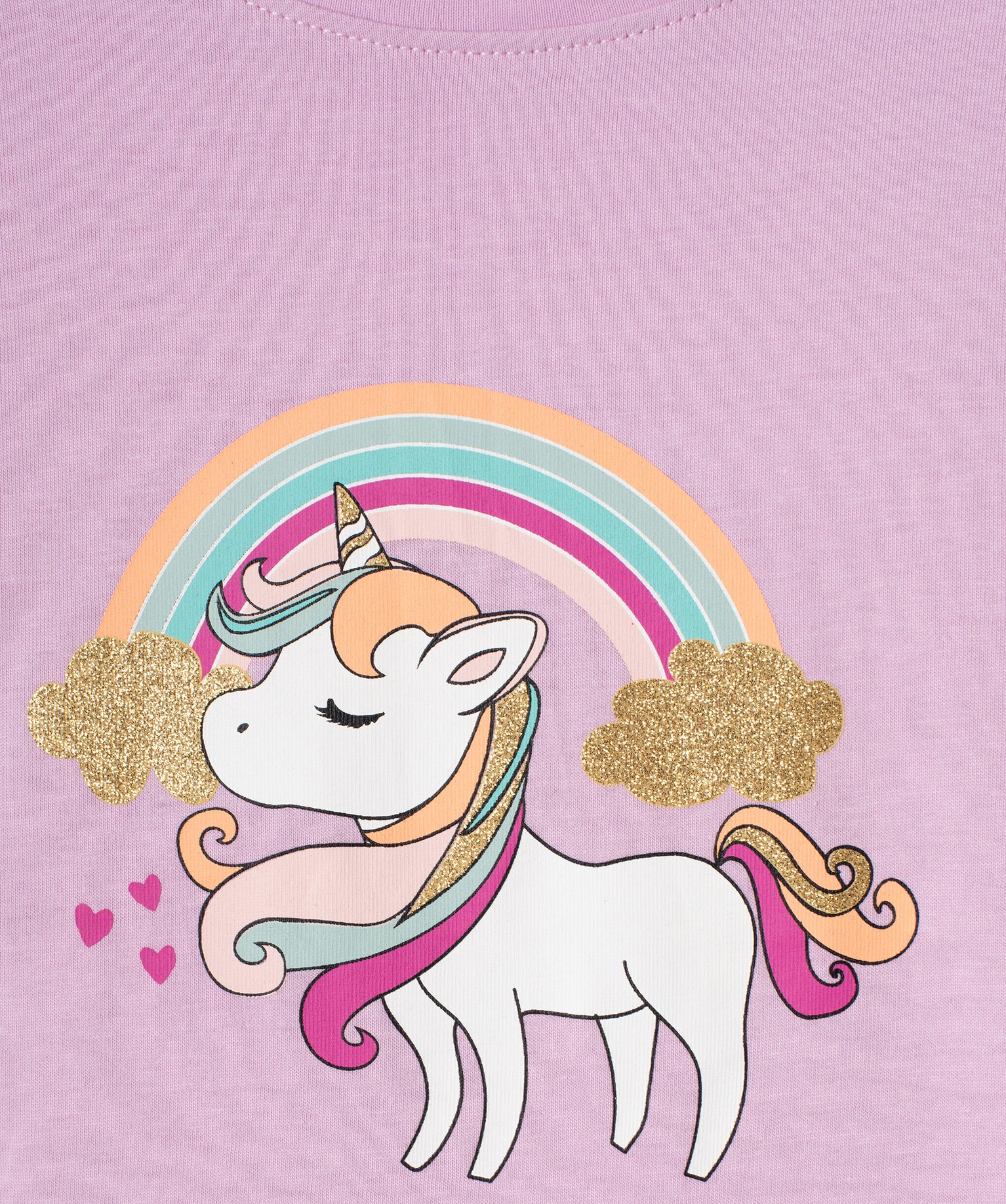 Pyjama à motif licorne et arc-en-ciel fille violet | GEMO