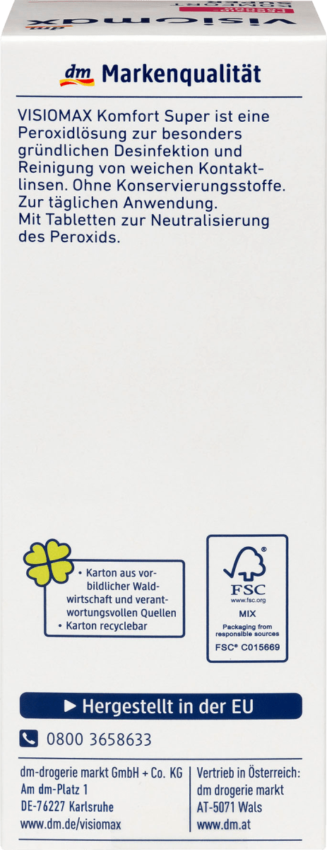 Peroxidlösung Komfort Super für weiche Kontaktlinsen, mit Kontaktlinsenbehälter, 360 ml