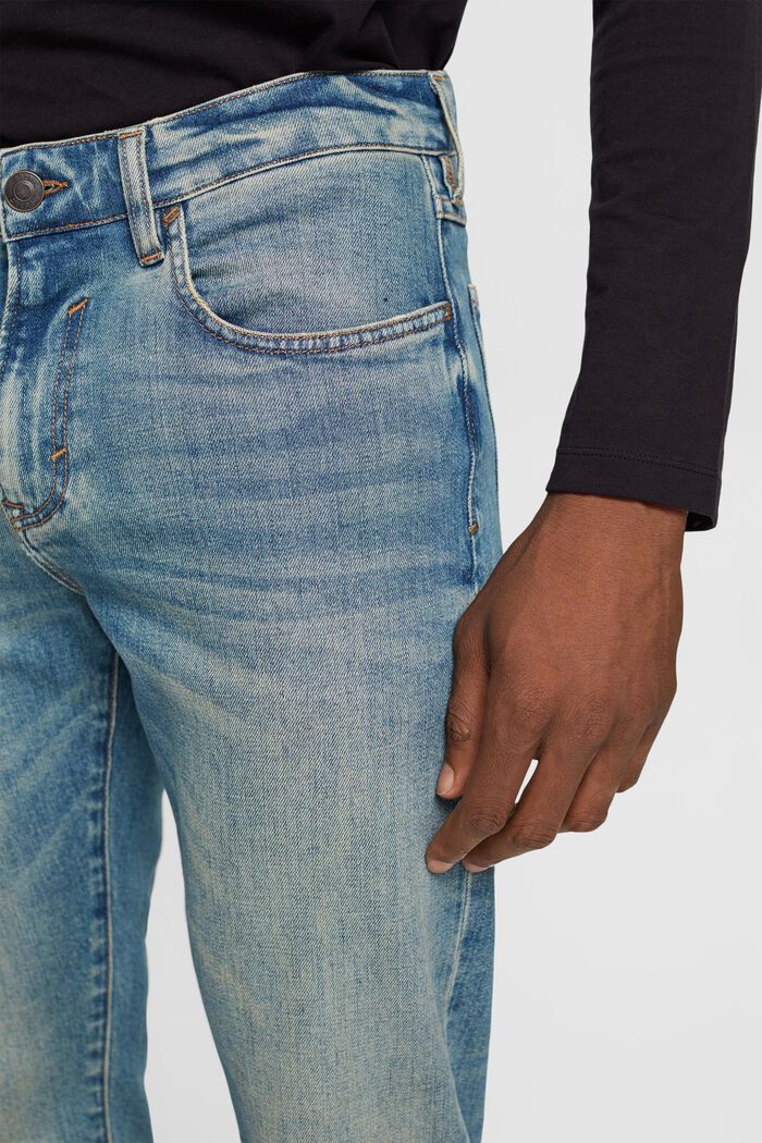 Slim Jeans im Stonewashed Look, aus Organic Cotton