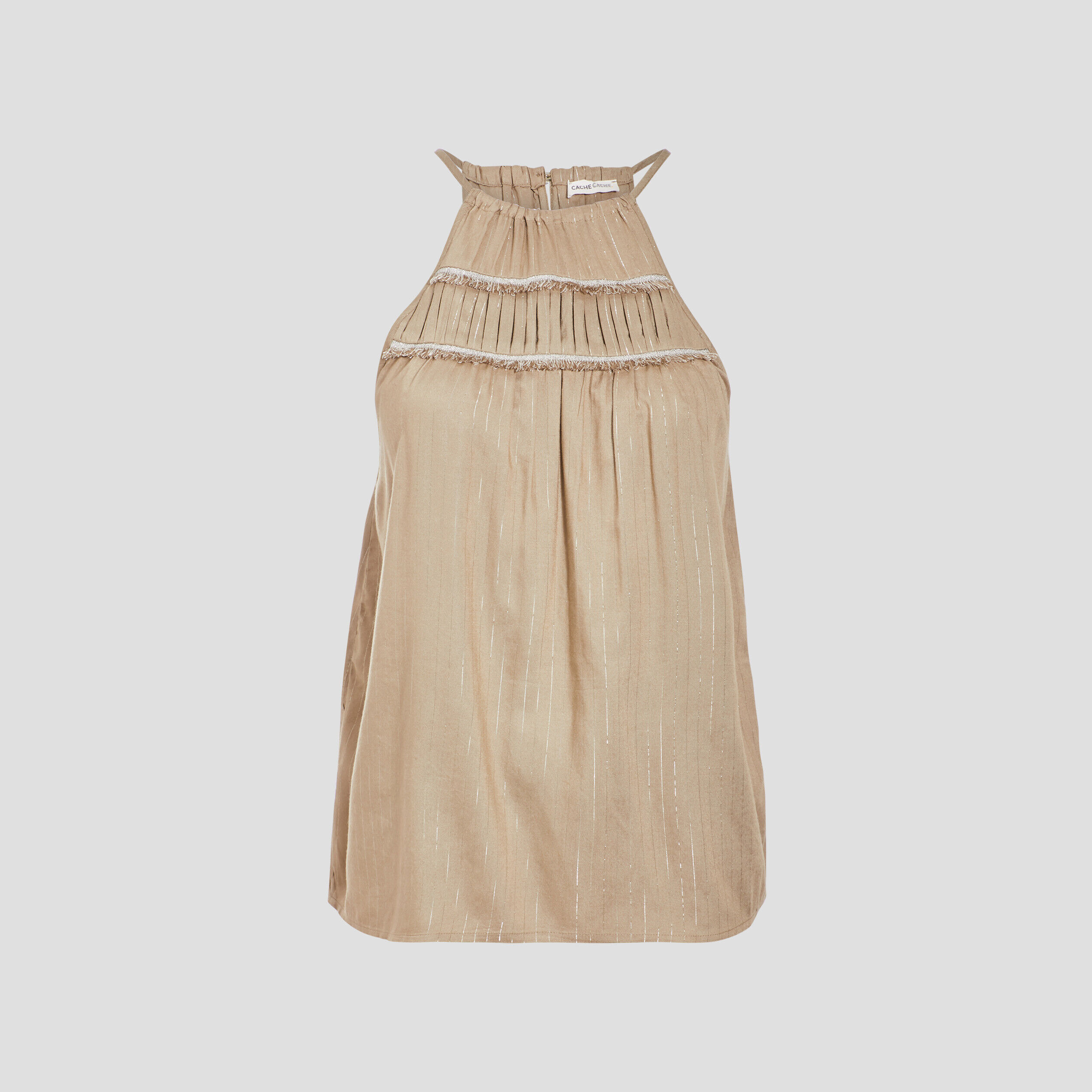 Blouse bretelles fines gris femme | Cache Cache