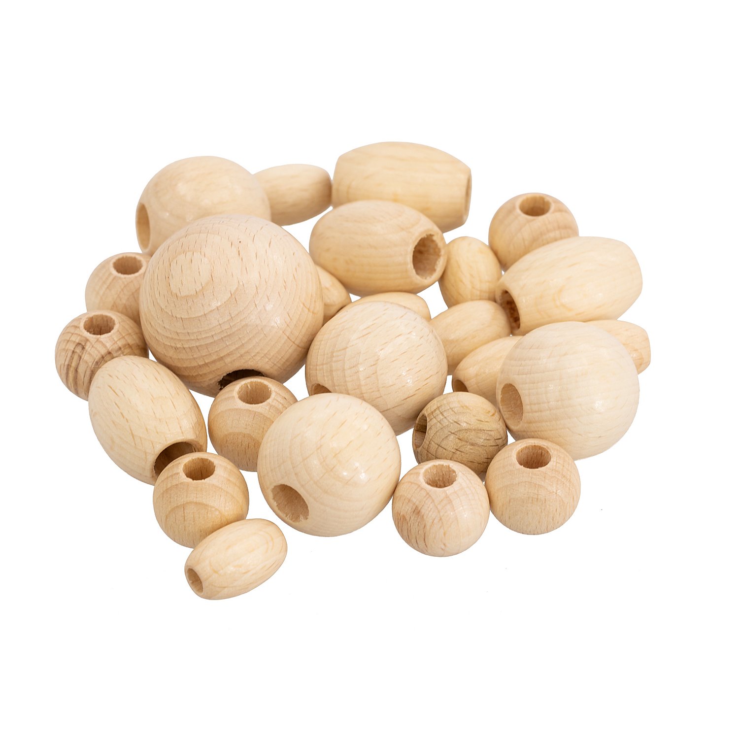 Makramee-Holzkugeln, natur