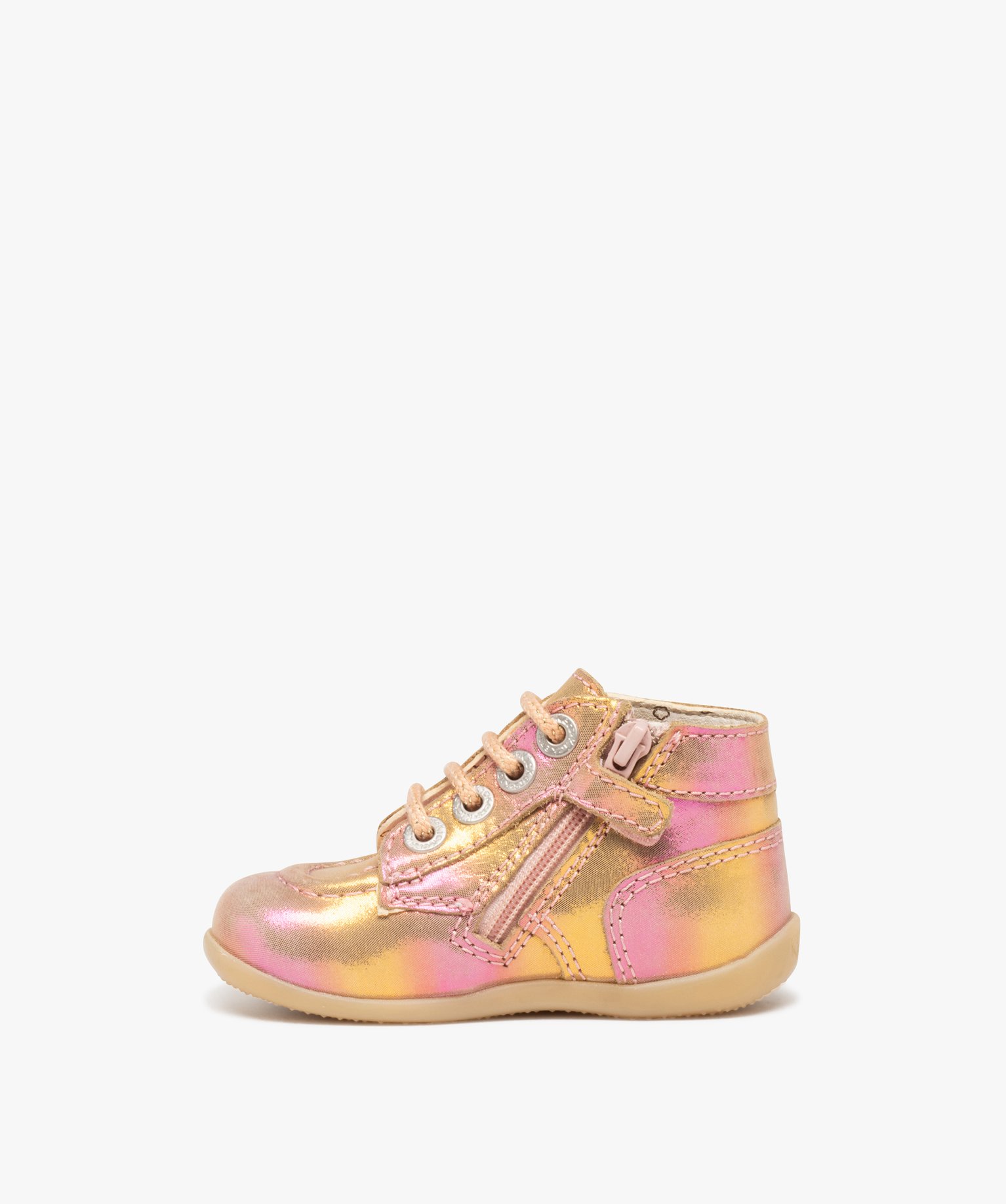 Chaussures premiers pas bébé fille en cuir imprimé fleuri... multicolore | GEMO
