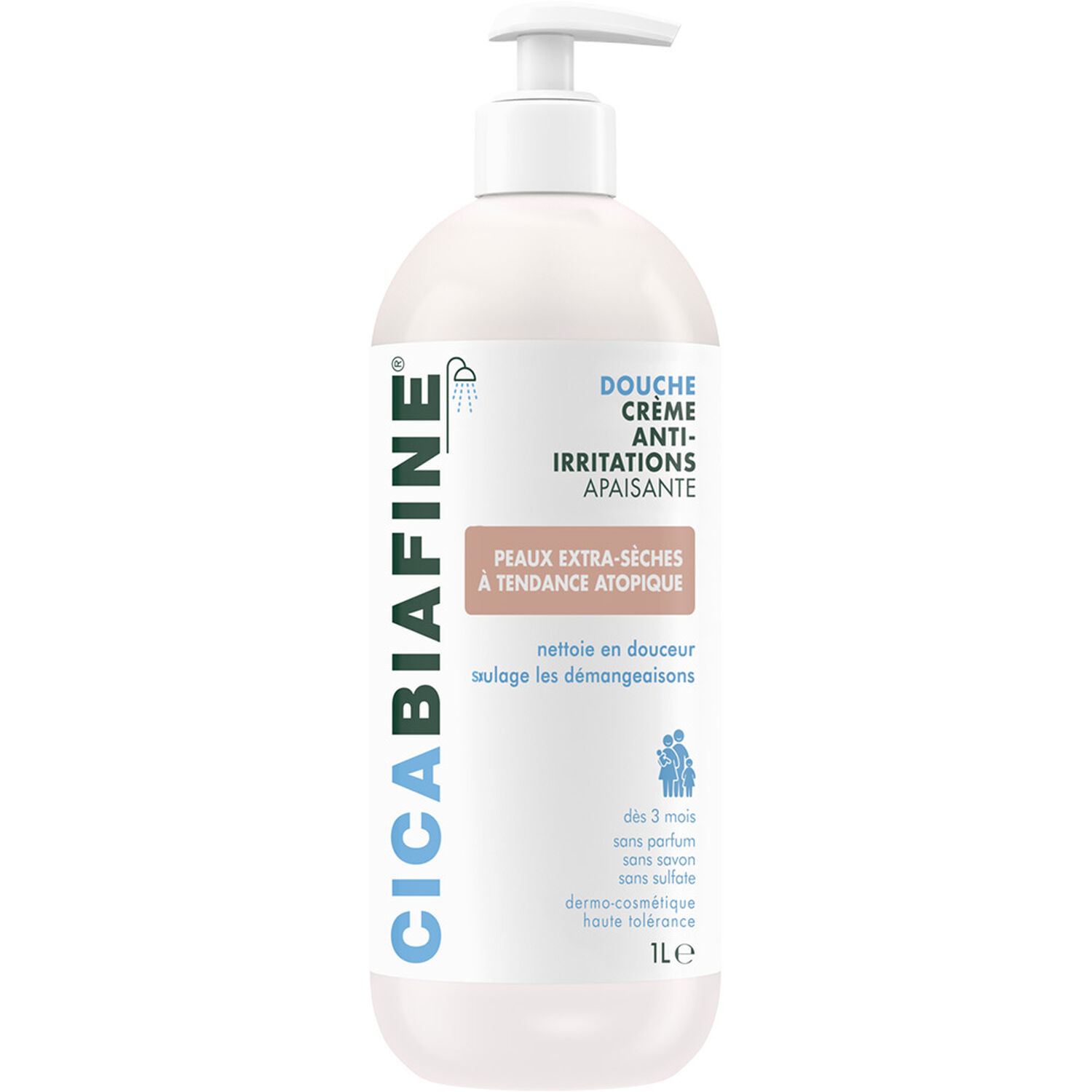 Cicabiafine Douche crème CICABIAFINE® Crème Douche anti-Irritations hydratante 1l