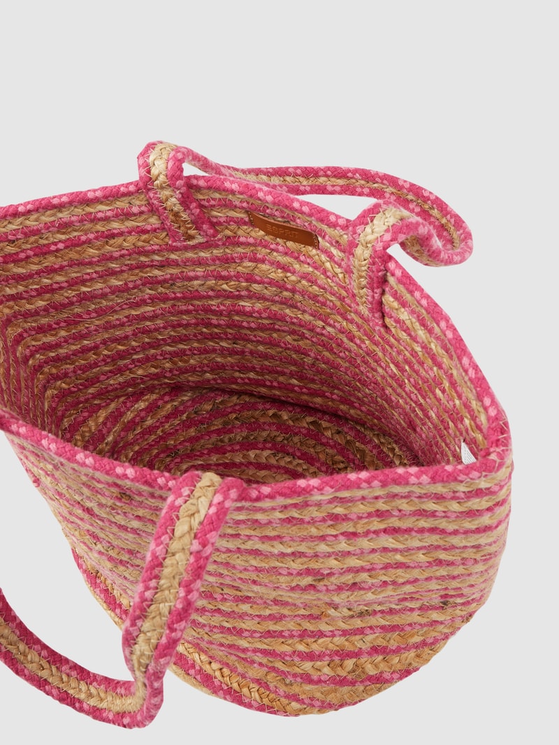 Shopper in Flecht-Optik in pink