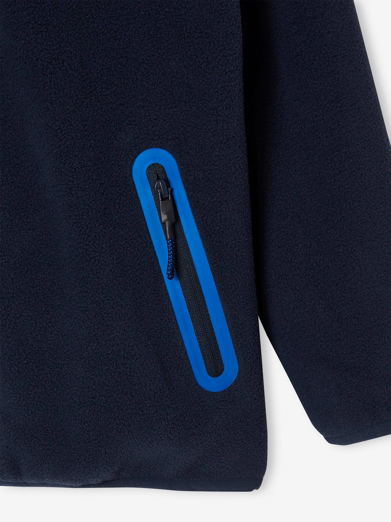 Vertbaudet Jungen Fleecejacke mit Wal-Applikation - marine