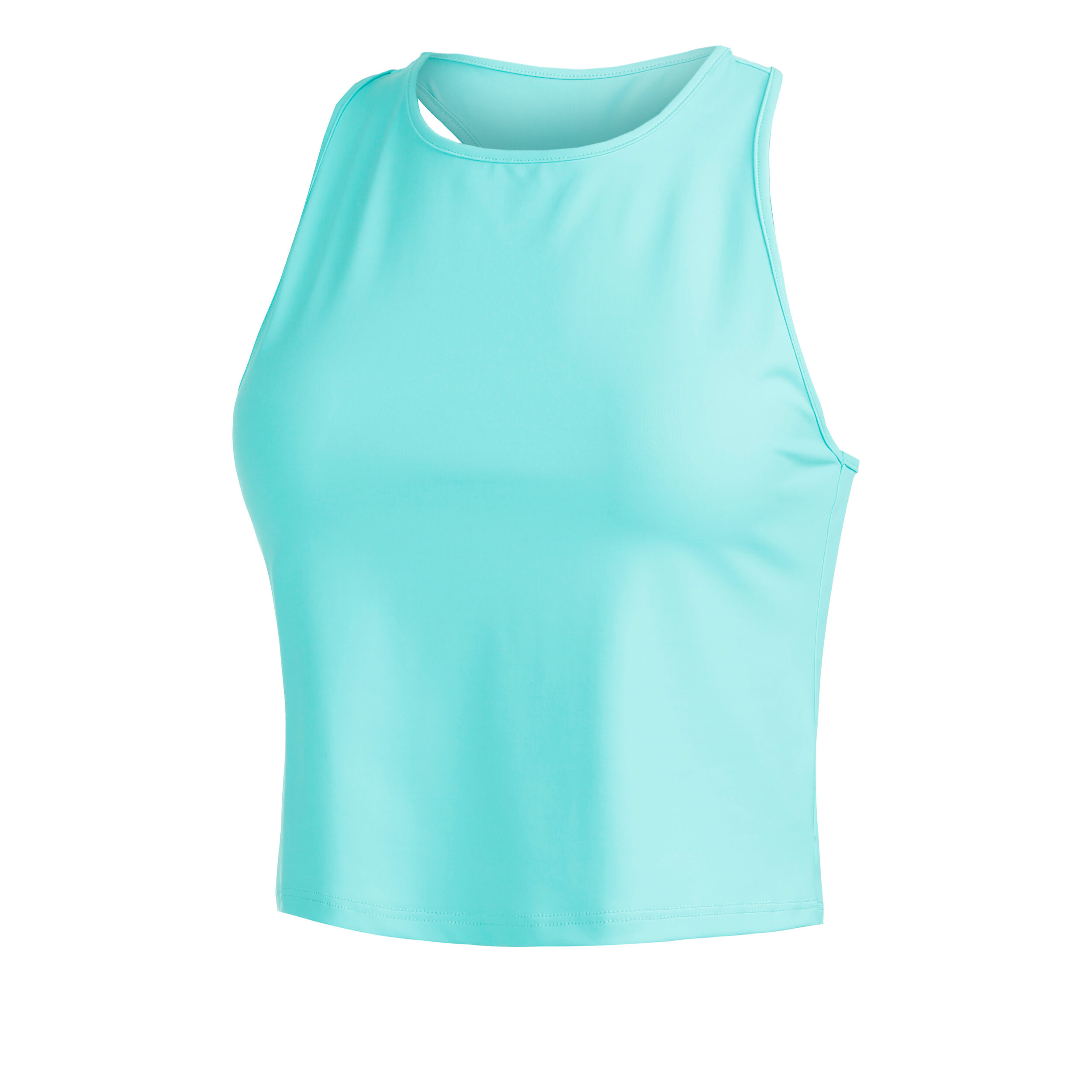 Short Basic Tank-Top Damen - Mint