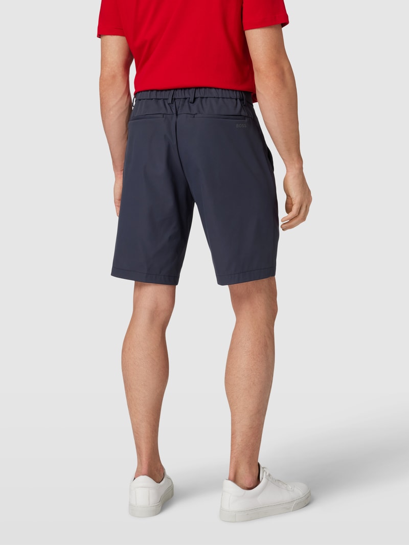 Shorts mit elastischem Bund Modell 'Drax' in dunkelblau
