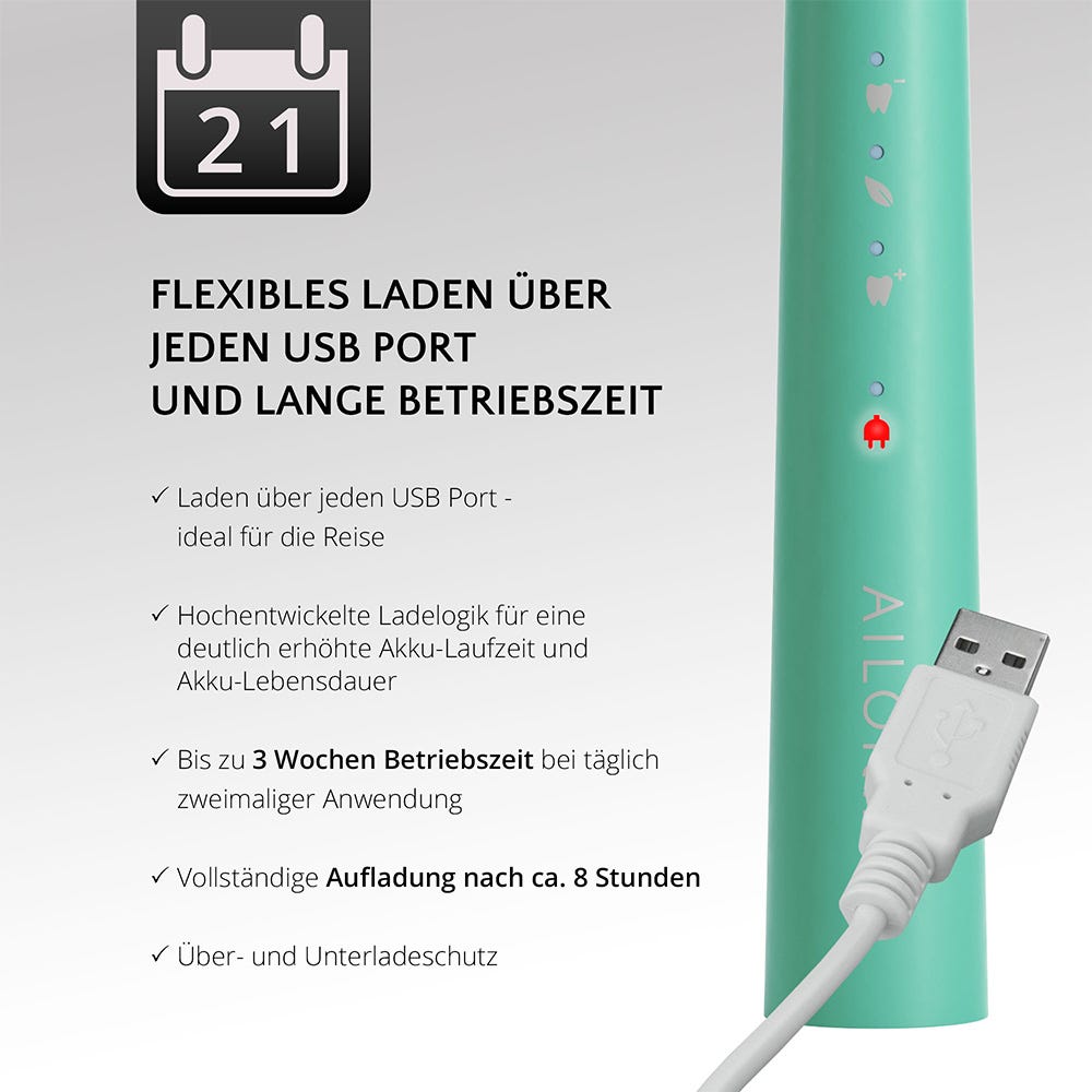 Ailoria Pro Smile Schallzahnbürste Mint