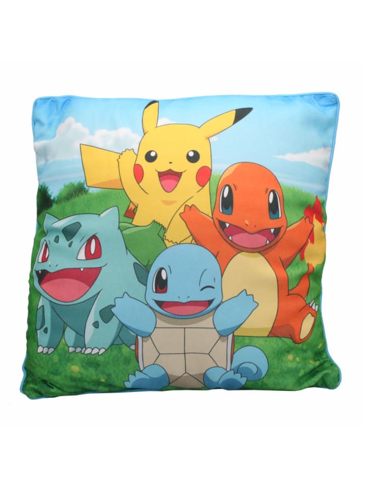 Pokémon Pikachu, Bisasam, Glumanda & Schiggy | Pokemon | 40x40 cm Deko-Kissen günstig kaufen 40x40 cm