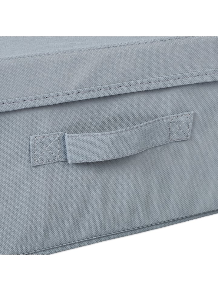 relaxdays 2 x Aufbewahrungsbox in Grau - (B)23 x (H)17 x (T)33 cm günstig kaufen onesize